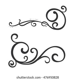 calligraphic design element, vector illustration