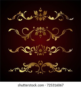 Calligraphic Design Elements.