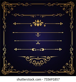 Calligraphic Design Elements.