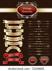 Calligraphic design elements, banner and page decoration