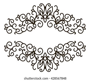 Calligraphic design elements, Beautiful vintage frame