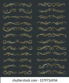 Calligraphic Design Elements. Decorative Divider Elements.