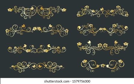 Calligraphic Design Elements. Decorative Divider Elements.