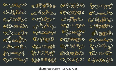 Calligraphic Design Elements. Decorative Divider Elements.