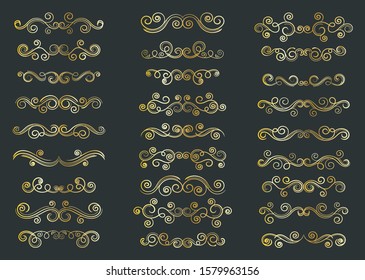 Calligraphic Design Elements. Decorative Divider Elements.