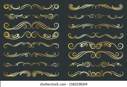 Calligraphic Design Elements. Decorative Divider Elements.