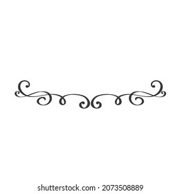 Calligraphic Design Elements. Decorative Swirl , Scroll and Divider.