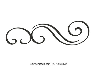 Calligraphic Design Elements. Decorative Swirl , Scroll and Divider.