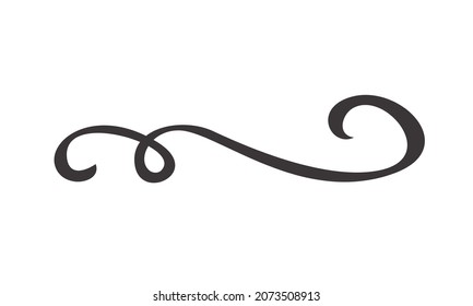 Calligraphic Design Elements. Decorative Swirl , Scroll and Divider.