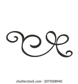 Calligraphic Design Elements. Decorative Swirl , Scroll and Divider.