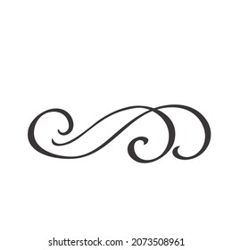 Calligraphic Design Elements. Decorative Swirl , Scroll and Divider.