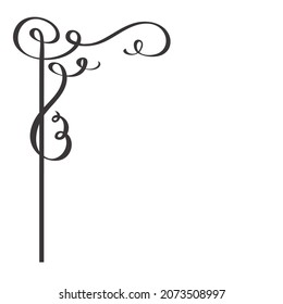 Calligraphic Design Elements. Decorative Swirl , Scroll and Divider.