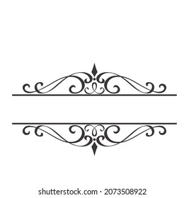Calligraphic Design Elements . Decorative Swirls,Scrolls and Dividers. Vintage Vector Illustration.
