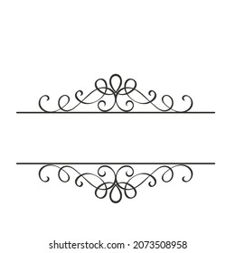 Calligraphic Design Elements . Decorative Swirls,Scrolls and Dividers. Vintage Vector Illustration.