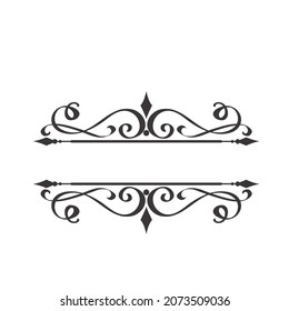 Calligraphic Design Elements . Decorative Swirls,Scrolls and Dividers. Vintage Vector Illustration.