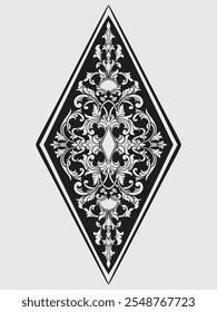 Calligraphic Design elements floral motif