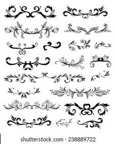 Calligraphic Design Elements and Frames. Vintage Collection. Vector.