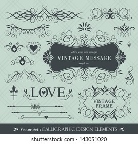 Calligraphic design elements - lots of useful elements to embellish your layout