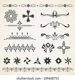 Calligraphic design elements and page decoration