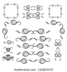 calligraphic design elements and page decoration