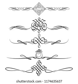 calligraphic design elements and page decoration