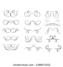 calligraphic design elements and page decoration