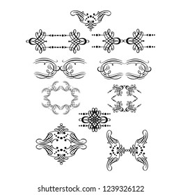 calligraphic design elements and page decoration