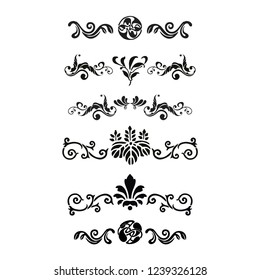 calligraphic design elements and page decoration