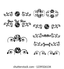 calligraphic design elements and page decoration