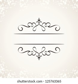 Calligraphic design elements. Elements for page decoration.