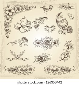 Calligraphic design elements and page decoration