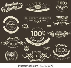 Calligraphic Design Elements Page Decoration Vector Stock Vector ...