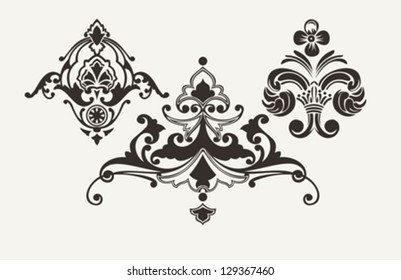 Calligraphic Design Elements For Page Decoration