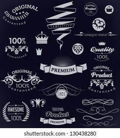 calligraphic design elements and page decoration/ vector set