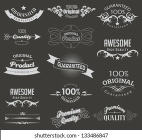 calligraphic design elements and page decoration/ vector set