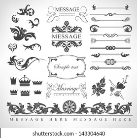 calligraphic design elements, page decoration and labels