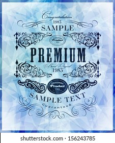 calligraphic design elements, page decoration and labels/ vector illustration
