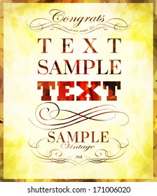 calligraphic design elements, page decoration and labels