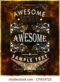 calligraphic design elements, page decoration and labels