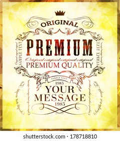 calligraphic design elements, page decoration and labels