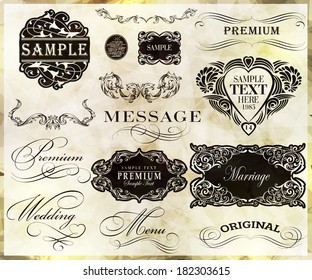 calligraphic design elements and page decoration