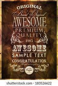 calligraphic design elements, page decoration and labels