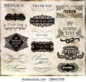 calligraphic design elements and page decoration