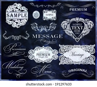 calligraphic design elements and page decoration