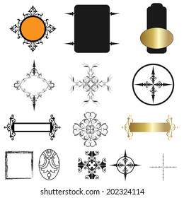 calligraphic design elements and page decoration