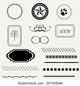 Calligraphic design elements and page decoration