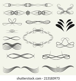 calligraphic design elements and page decoration