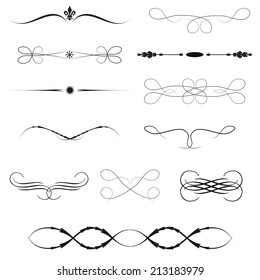 calligraphic design elements and page decoration