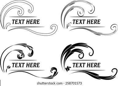 calligraphic design elements and page decoration