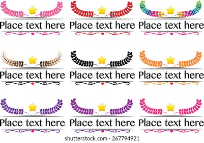 calligraphic design elements and page decoration